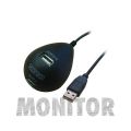 Przedłużacz kabel piłka dokująca wtyk USB – 2 gniazda USB (Data + Power) 1,5m / CABLE-165